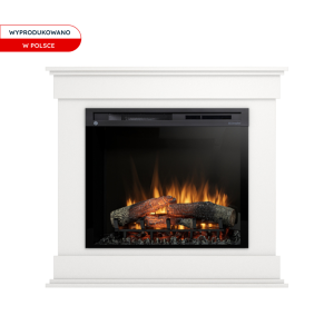 Kominek elektryczny Warmtec Lenox wkład Dimplex 28" XHD Optiflame - biały mat