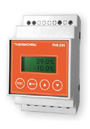 Regulator temperatury Thermoval TVR 295 na szynę DIN programowalny czujnik na przewodzie