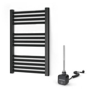 Grzejnik łazienkowy elektryczny Warmtec Encanto 45x70cm antracyt/czarny z grzałką elektryczną