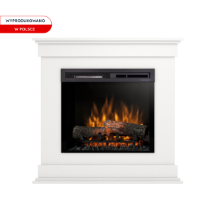 Kominek elektryczny Warmtec Lenox wkład Dimplex 23" XHD Optiflame - biały mat