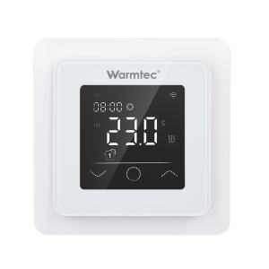 Regulator temperatury Warmtec ZTS Wi-Fi, IP21, biały podtynkowy programowalny czujnik powietrzny i podłogowy