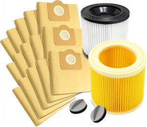 Worki do odkurzacza Karcher WD3 MV3 (Pakiet: 15 worków + 2 filtry)