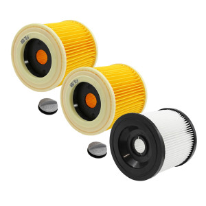 Zestaw 3 Filtrów do Karcher MV3, WD 3.300, A 2004, SE 4001 – 1x Zmywalny + 2x Standard + 3 Korki