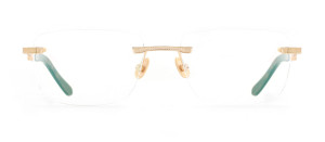 Okulary MAYBACH The Conquest I 14k CHAMPAGNE GOLD Black & Green - 52/19/145