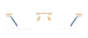 Okulary MAYBACH The Conquest I 14k CHAMPAGNE GOLD Amber & Blue - 52/19/145