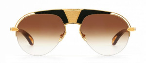 Okulary MAYBACH The Challenger 24k YELLOW GOLD Amber Sunglasses - 52/19/145