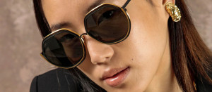 Okulary przeciwsłoneczne Linda Farrow Aspen Sunglasses in Matt Nickel - 49/21/145
