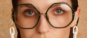 Okulary Linda Farrow Alona Optical Frame in Green damskie - 49/21/145