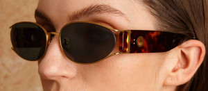 Okulary przeciwsłoneczne Linda Farrow Shelby Sunglasses in Tortoiseshell - 49/21/145
