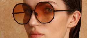Okulary przeciwsłoneczne Linda Farrow Camila Sunglasses in Nickel and Camel - 49/21/145