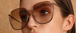 Okulary przeciwsłoneczne Linda Farrow Camry Sunglasses in Yellow Gold - 49/21/145