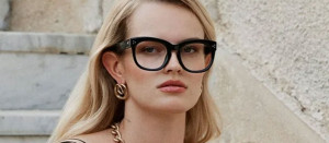 Okulary Linda Farrow Jenson Optical Frame in Black damskie - 49/21/145