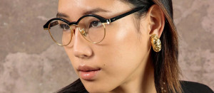 Okulary Linda Farrow Keen Optical Frame in Black damskie - 49/21/145