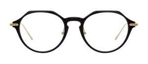 Okulary Linda Farrow Linear Wren Optical Frame in Black damskie - 49/21/145