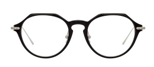 Okulary Linda Farrow Linear Wren in Black and White Gold damskie - 49/21/145
