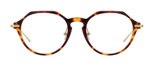 Okulary Linda Farrow Linear Wren in Tortoiseshell damskie - 49/21/145