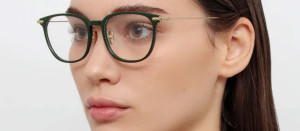 Okulary Linda Farrow Wright Optical Frame in Forest Green damskie - 49/21/145
