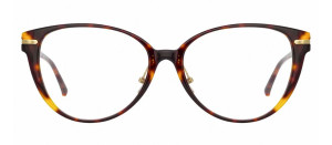 Okulary Linda Farrow Arch Cat Eye Optical Frame in Tortoiseshell damskie - 49/21/145