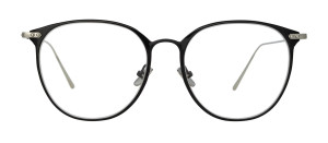 Okulary Linda Farrow Sophia Optical A Frame in Black and White Gold damskie - 49/21/145