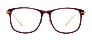 Okulary Linda Farrow Finial Optical in Burgundy damskie - 49/21/145