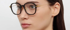 Okulary Linda Farrow Lane Square Optical Frame in Black damskie - 49/21/145
