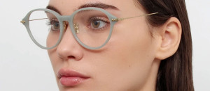 Okulary Linda Farrow Pearce Optical Frame in Steel damskie - 49/21/145