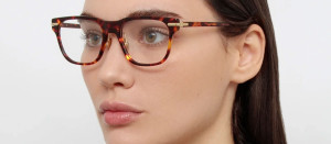 Okulary Linda Farrow Cove Optical in Tortoiseshell damskie - 49/21/145