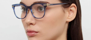 Okulary Linda Farrow Arch Optical in Navy damskie - 49/21/145