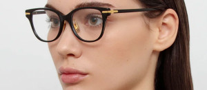 Okulary Linda Farrow Hadid Optical in Black damskie - 49/21/145