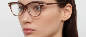 Okulary Linda Farrow Hadid Optical in Caramel Horn damskie - 49/21/145