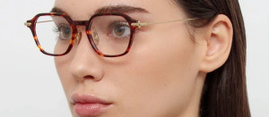 Okulary Linda Farrow Renzo Optical in Dark Tortoiseshell damskie - 49/21/145