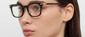 Okulary Linda Farrow Hawkin Optical in Black damskie - 49/21/145