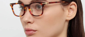 Okulary Linda Farrow Hawkin Optical in Dark Tortoiseshell damskie - 49/21/145
