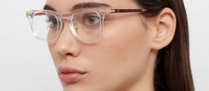 Okulary Linda Farrow Hawkin Optical in Clear damskie - 49/21/145
