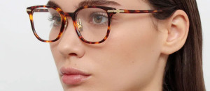 Okulary Linda Farrow Hopkin Optical in Dark Tortoiseshell damskie - 49/21/145