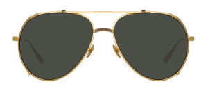 Okulary przeciwsłoneczne Linda Farrow Newman Sunglasses in Yellow Gold - 49/21/145