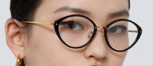 Okulary Linda Farrow Lucy Optical Frame in Black damskie - 49/21/145