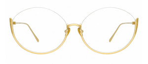 Okulary Linda Farrow Rae Optical Frame in Yellow Gold damskie - 49/21/145