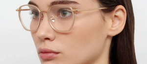 Okulary Linda Farrow Danilo Optical Frame in Rose Gold damskie - 49/21/145