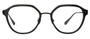 Okulary Linda Farrow Cacao Optical Frames in Black Matt Nickel - 49/21/145