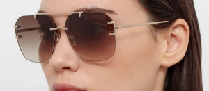 Okulary przeciwsłoneczne Linda Farrow Reyner Sunglasses in Light Gold - 49/21/145