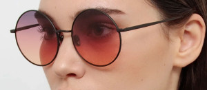Okulary przeciwsłoneczne Linda Farrow Bea Round Sunglasses in Matt Nickel - 49/21/145