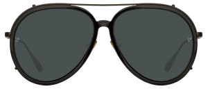 Okulary przeciwsłoneczne Linda Farrow Maverick Sunglasses in Nickel - 49/21/145