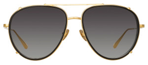 Okulary przeciwsłoneczne Linda Farrow Dimitri Sunglasses in Yellow Gold - 49/21/145