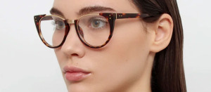 Okulary Linda Farrow Iris Oval Optical Frame in Dark Tortoiseshell damskie - 49/21/145