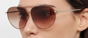 Okulary przeciwsłoneczne Linda Farrow Gabriel Sunglasses in Light Gold - 49/21/145
