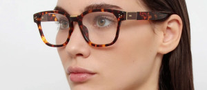 Okulary Linda Farrow Steffen Optical in Tortoiseshell damskie - 49/21/145