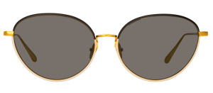 Okulary przeciwsłoneczne Linda Farrow Regina Sunglasses in Black - 49/21/145