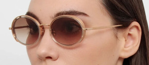 Okulary przeciwsłoneczne Linda Farrow Finn Sunglasses in Rose Gold - 49/21/145