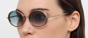 Okulary przeciwsłoneczne Linda Farrow Finn Sunglasses in Light Gold - 49/21/145